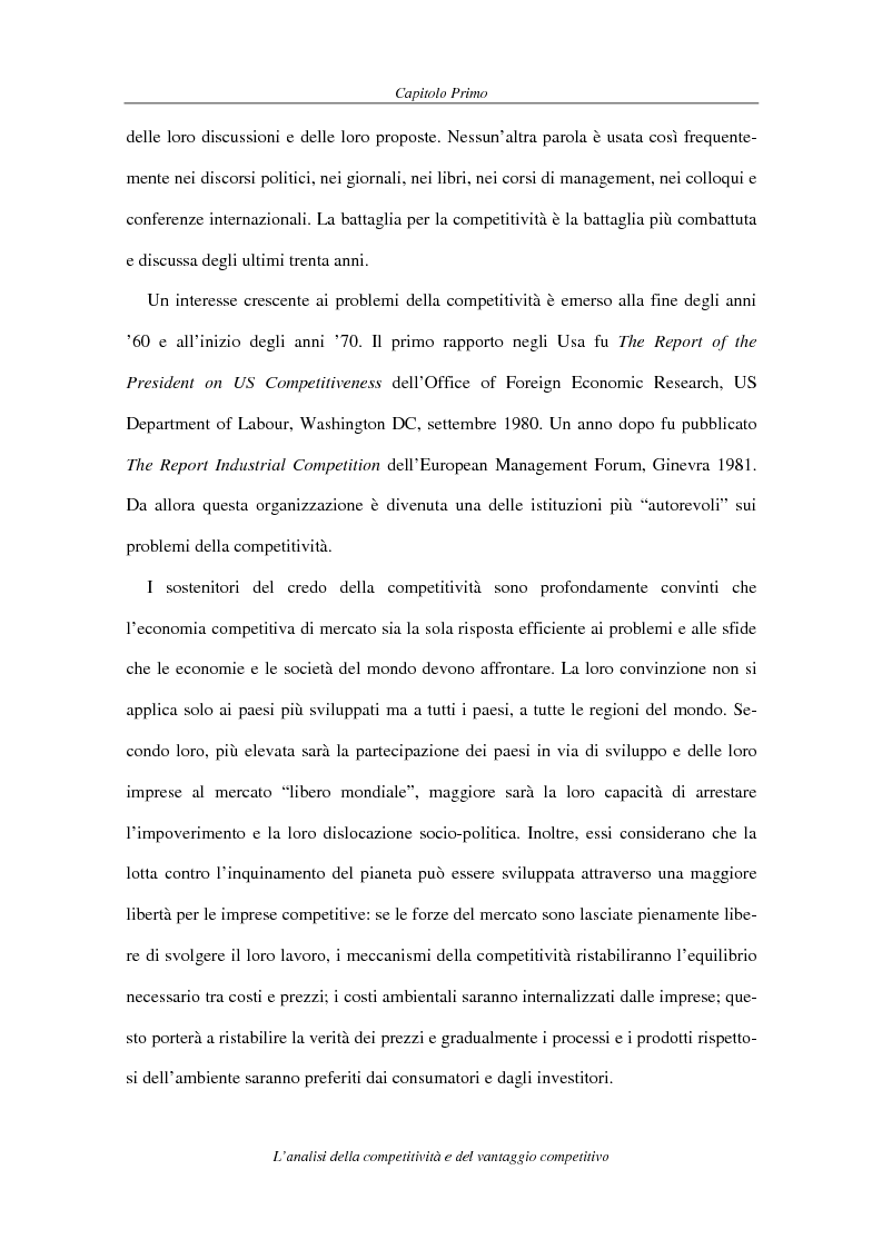 Anteprima della tesi: La competitività come elemento fondante dell'economia industriale. Il caso Coca-Cola, Pagina 11