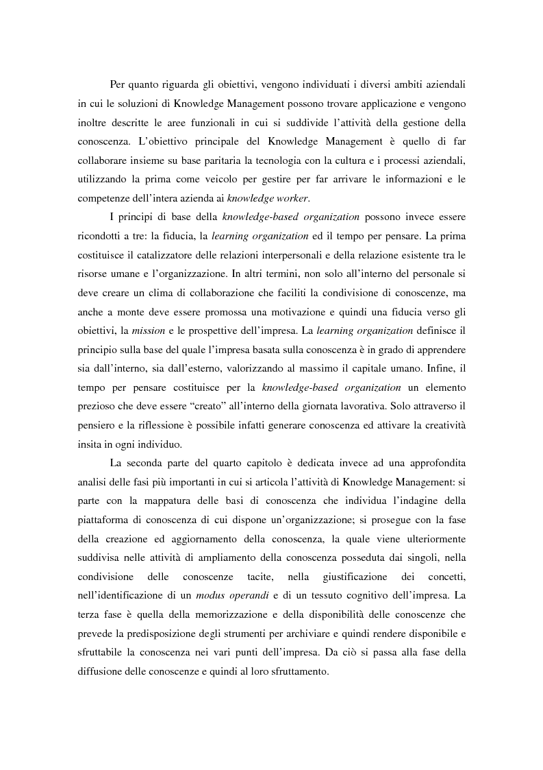 Anteprima della tesi: Knowledge Management: ripensare l'impresa come piattaforma di conoscenze, Pagina 5