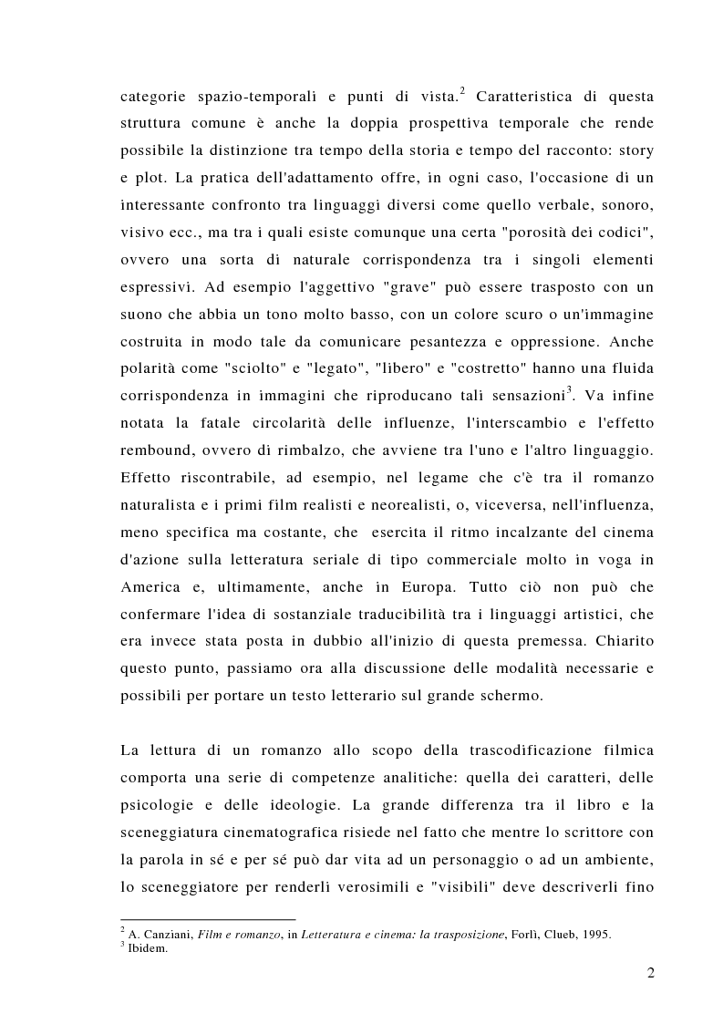 Anteprima della tesi: Dalla scrittura alle immagini. Porte aperte: il romanzo di L. Sciascia e il film di G. Amelio., Pagina 2