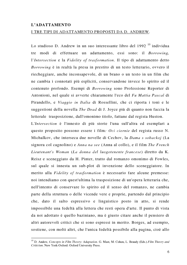 Anteprima della tesi: Dalla scrittura alle immagini. Porte aperte: il romanzo di L. Sciascia e il film di G. Amelio., Pagina 6
