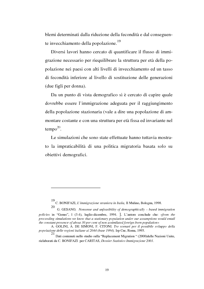 Anteprima della tesi: Gli immigrati e il mercato del lavoro in Italia, Pagina 15