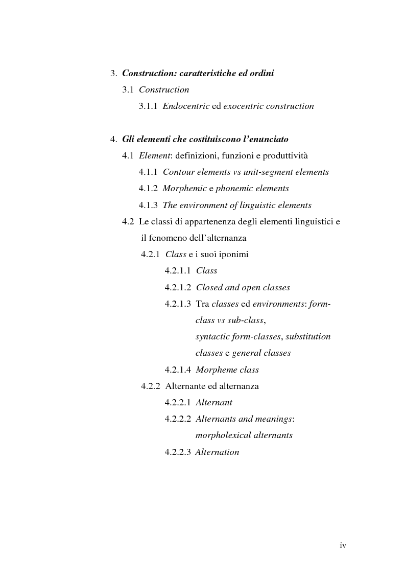 Indice della tesi: Il metalinguaggio di Zellig S. Harris nel periodo 1940-1951, Pagina 4