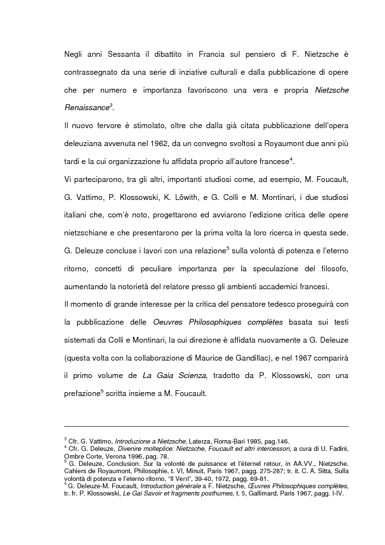 Anteprima della tesi: Gilles Deleuze e l'eterno ritorno di F. Nietzsche, Pagina 12
