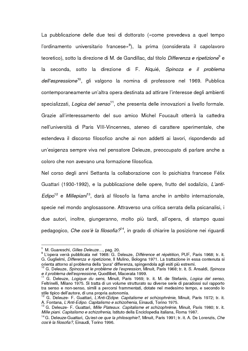 Anteprima della tesi: Gilles Deleuze e l'eterno ritorno di F. Nietzsche, Pagina 8