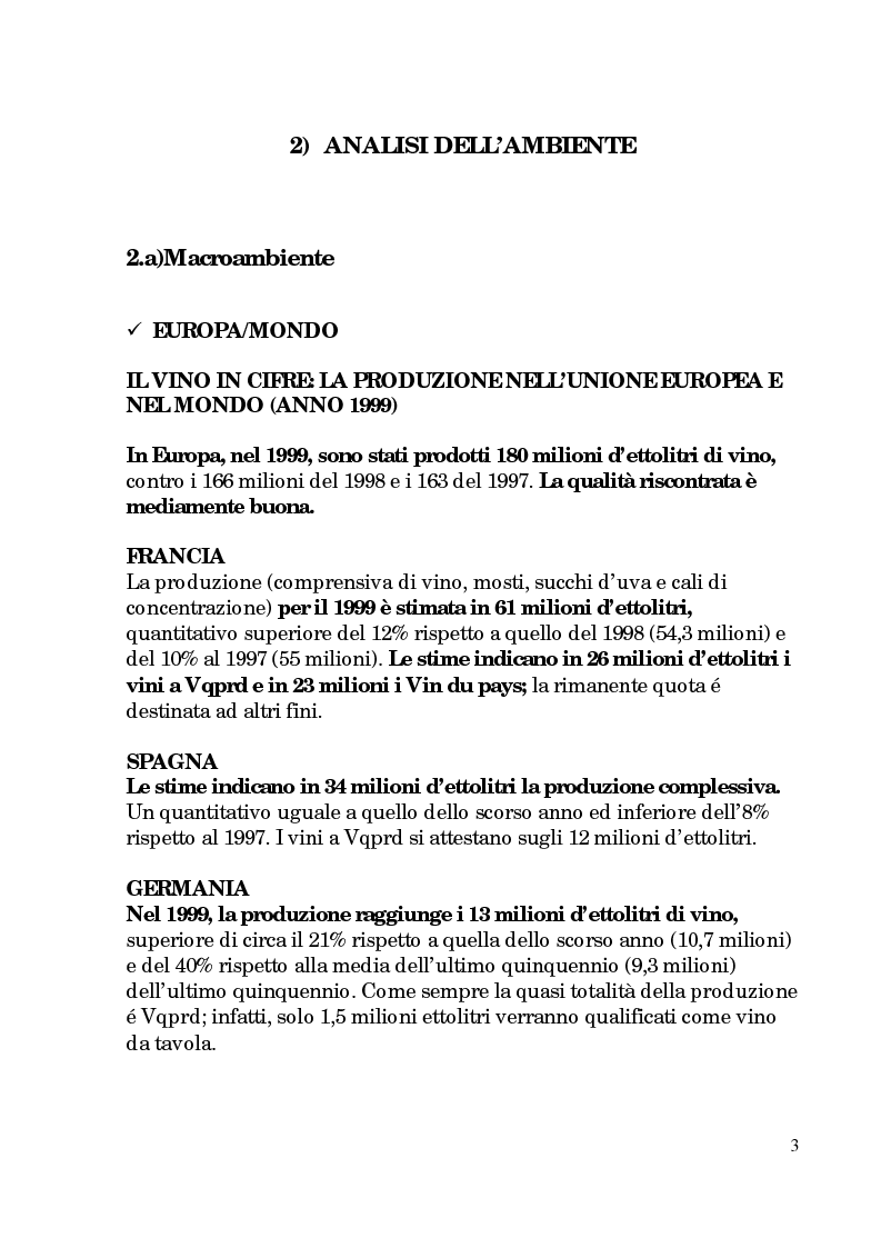 Anteprima della tesi: Progetto di promozione e valorizzazione del vino siciliano, Pagina 3