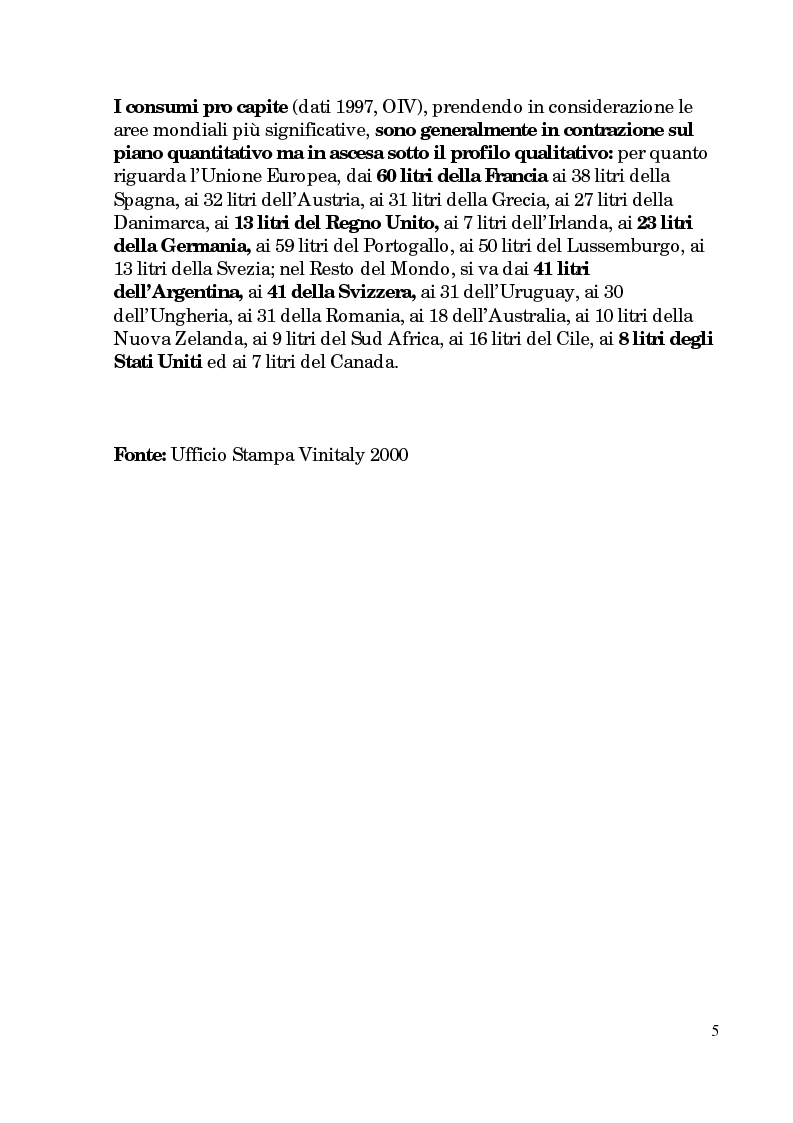 Anteprima della tesi: Progetto di promozione e valorizzazione del vino siciliano, Pagina 5