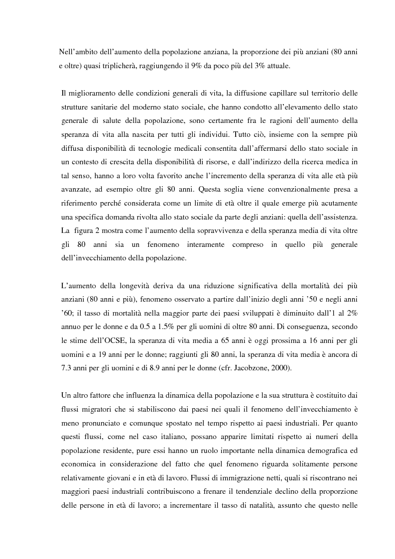 Anteprima della tesi: Invecchiamento della popolazione, stato sociale e assistenza agli anziani, Pagina 8