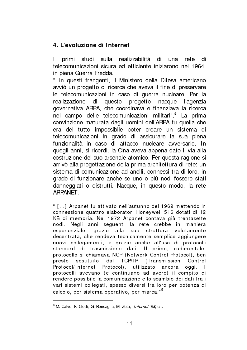 Anteprima della tesi: Profili di diritto costituzionale nell’evoluzione delle reti telematiche, Pagina 10