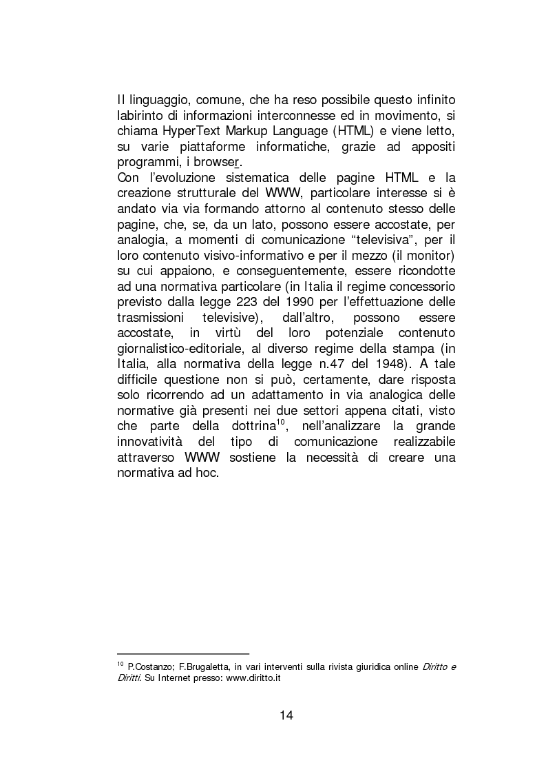 Anteprima della tesi: Profili di diritto costituzionale nell’evoluzione delle reti telematiche, Pagina 13