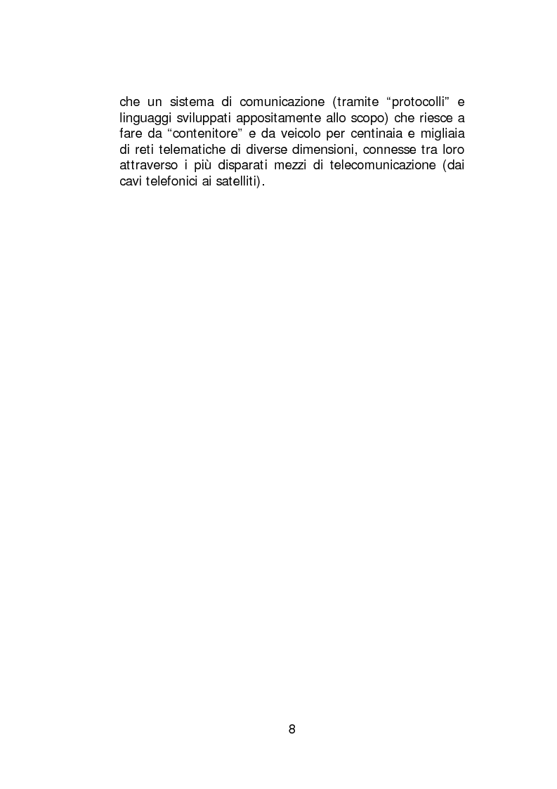 Anteprima della tesi: Profili di diritto costituzionale nell’evoluzione delle reti telematiche, Pagina 7