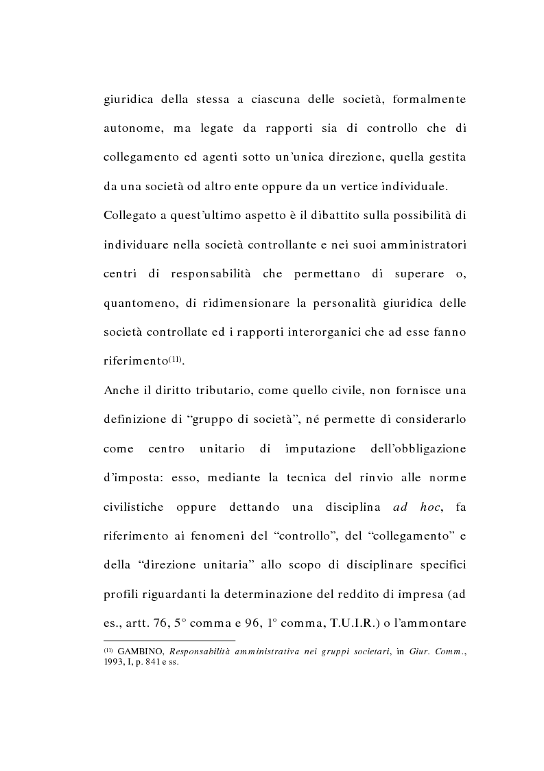 Anteprima della tesi: I gruppi di società nel diritto tributario, Pagina 7