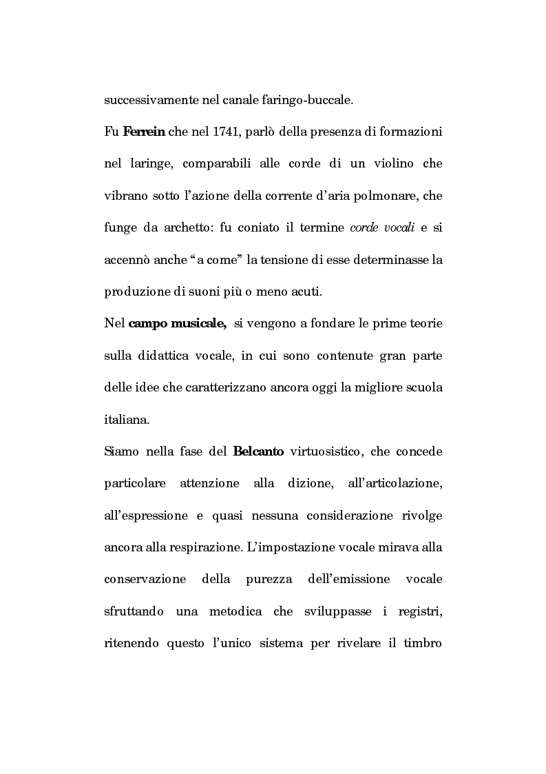 Anteprima della tesi: Pedagogia vocale e terapia riabilitativa nello specifico attorale, Pagina 12