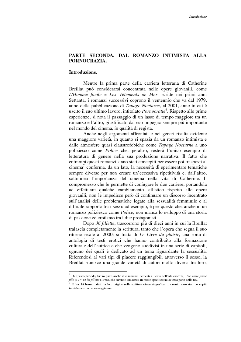 Anteprima della tesi: L'opera narrativa di Catherine Breillat, Pagina 4