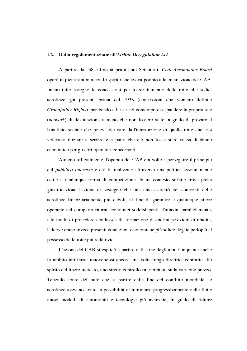 Anteprima della tesi: Evoluzione del trasporto aereo e accordi tra aerolinee: dalla deregolamentazione al dopo 11 settembre, Pagina 9