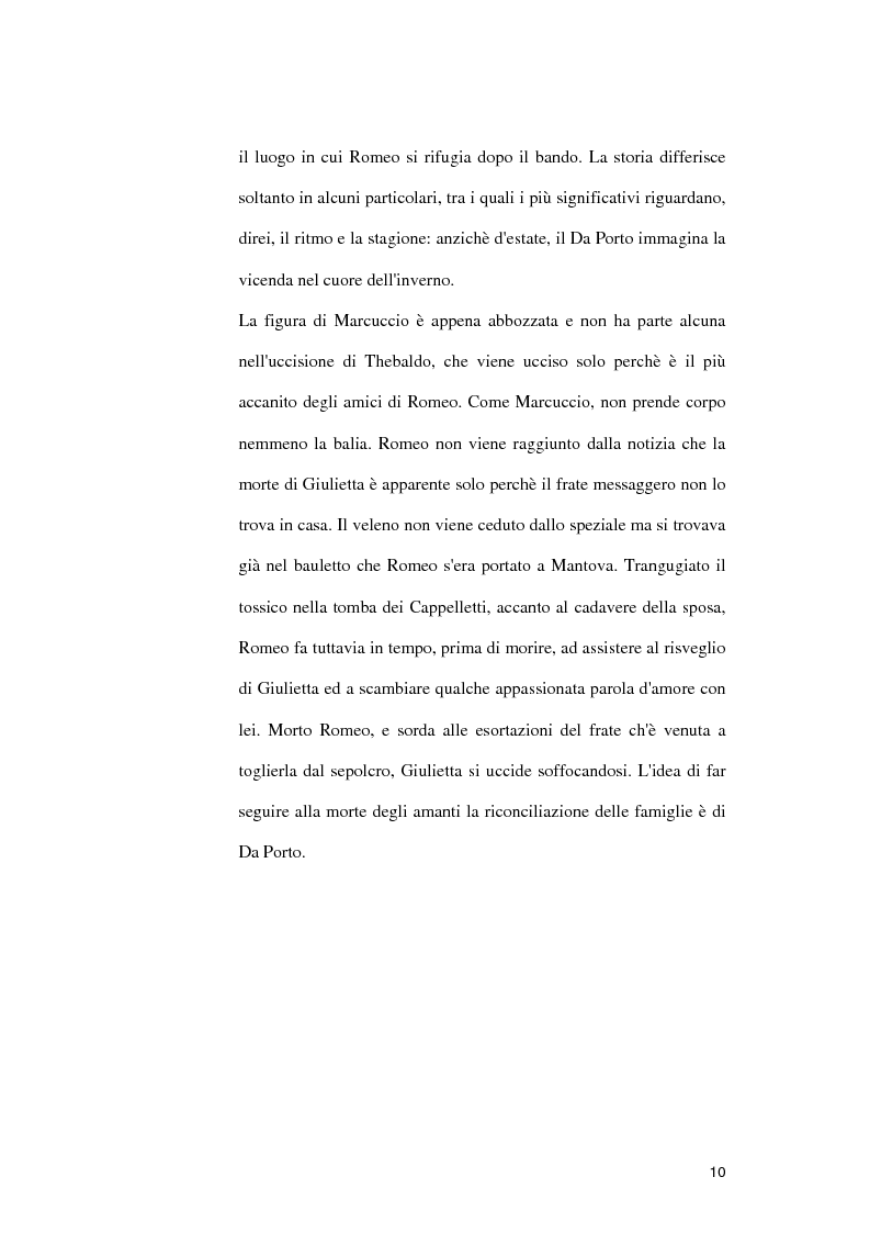 Anteprima della tesi: Romeo and Juliet: l'utilizzo delle fonti, Pagina 7