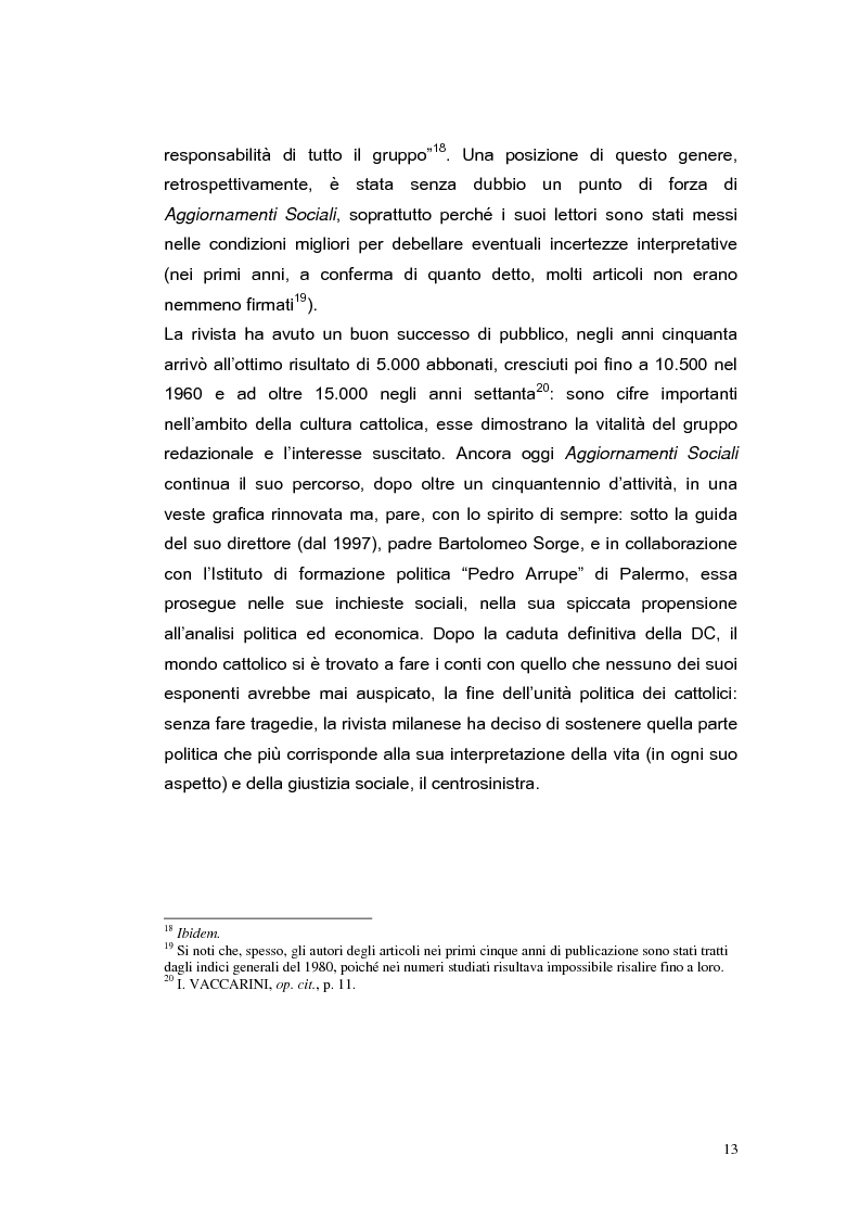 Anteprima della tesi: ''Aggiornamenti Sociali'' 1950-1963: un percorso attraverso i cambiamenti politico-sociali negli anni della ricostruzione e del boom economico, Pagina 10