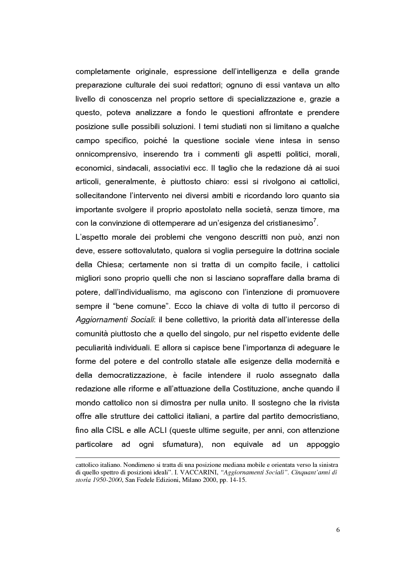 Anteprima della tesi: ''Aggiornamenti Sociali'' 1950-1963: un percorso attraverso i cambiamenti politico-sociali negli anni della ricostruzione e del boom economico, Pagina 3