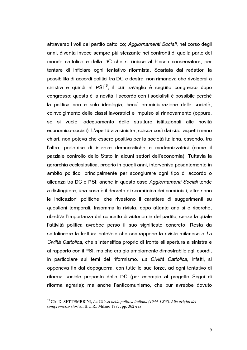 Anteprima della tesi: ''Aggiornamenti Sociali'' 1950-1963: un percorso attraverso i cambiamenti politico-sociali negli anni della ricostruzione e del boom economico, Pagina 6