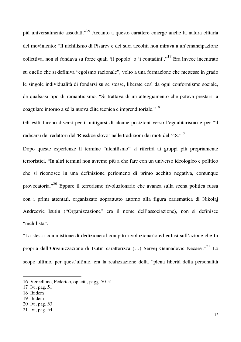 Anteprima della tesi: L'impossibilità del negativo. Il problema del nichilismo in Fedor M. Dostoevskij, Pagina 12