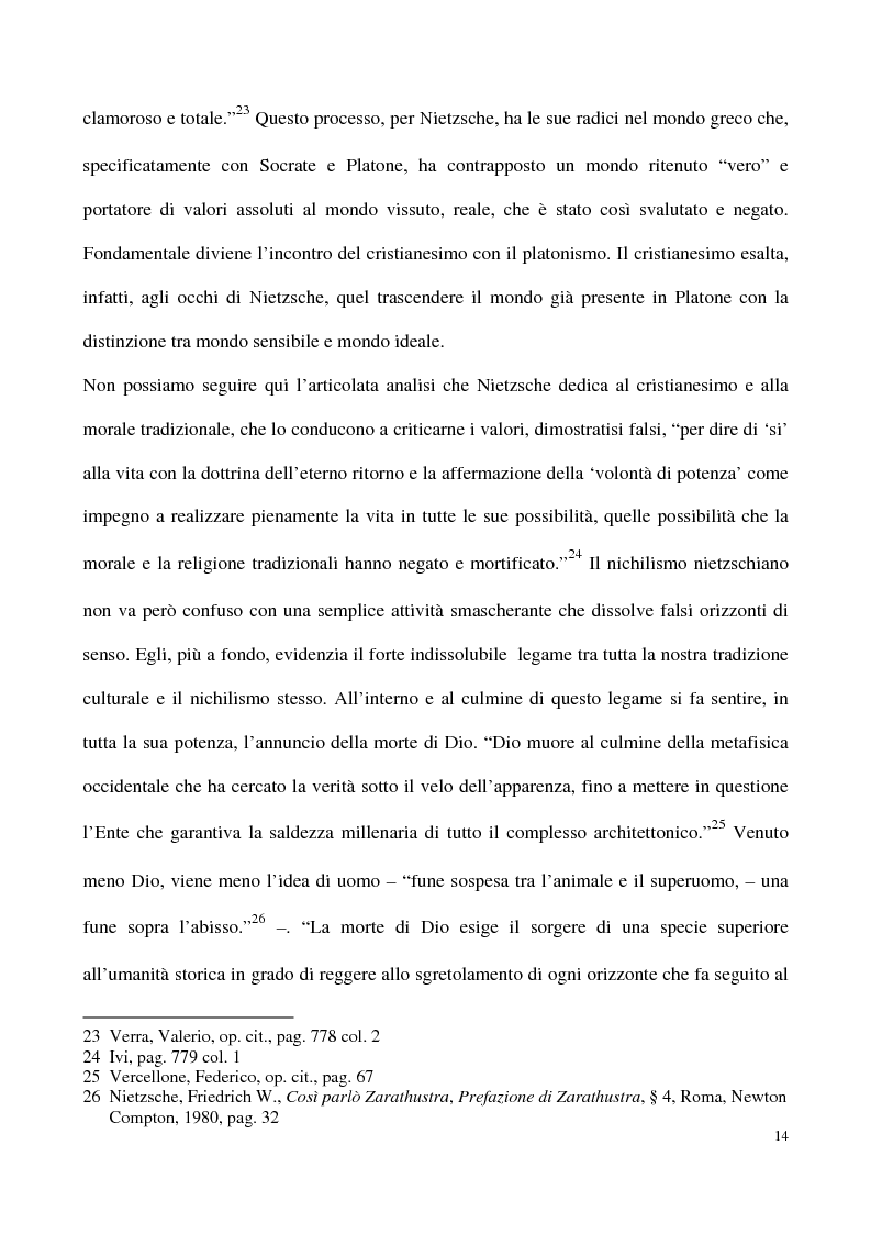 Anteprima della tesi: L'impossibilità del negativo. Il problema del nichilismo in Fedor M. Dostoevskij, Pagina 14