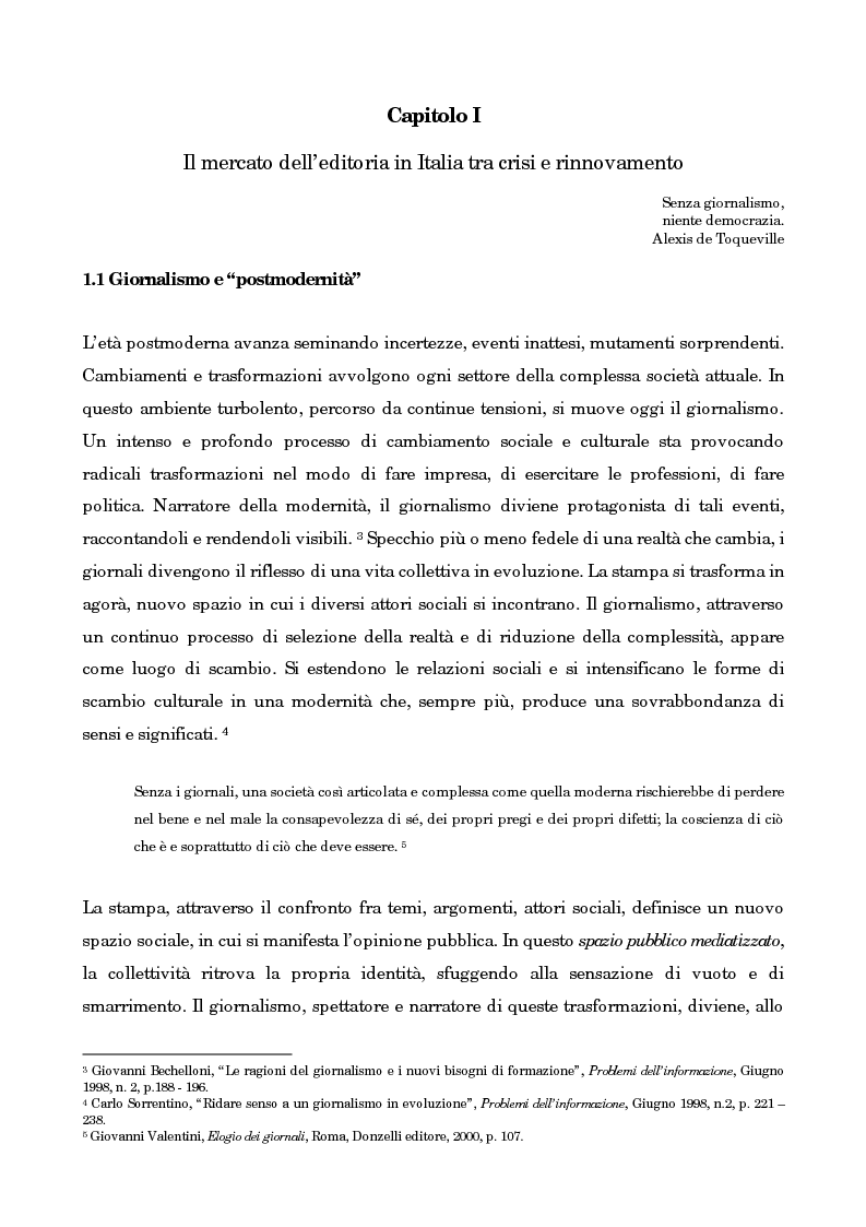 Anteprima della tesi: Leggo City in Metro. Viaggio nel fenomeno della free press, Pagina 5