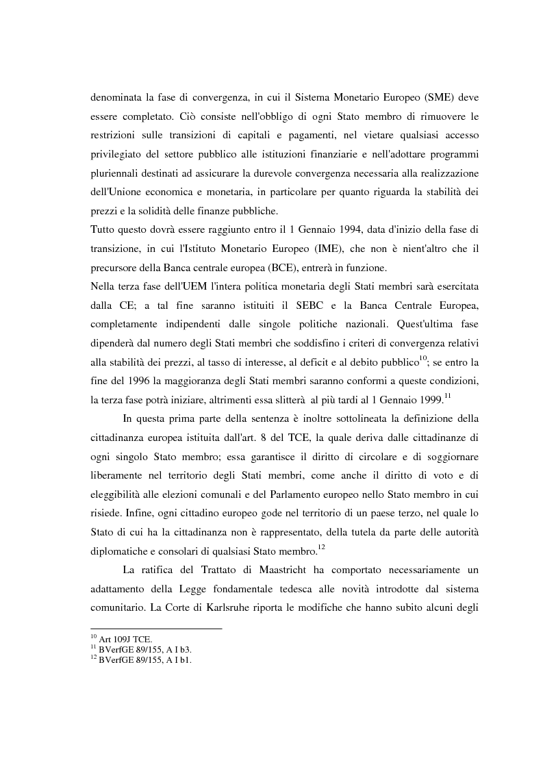Anteprima della tesi: Maastricht: la legittimità della costruzione europea nel dibattito tedesco, Pagina 11