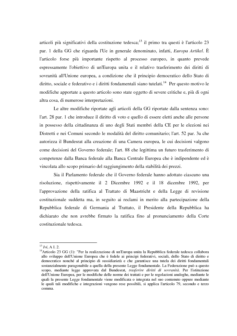 Anteprima della tesi: Maastricht: la legittimità della costruzione europea nel dibattito tedesco, Pagina 12