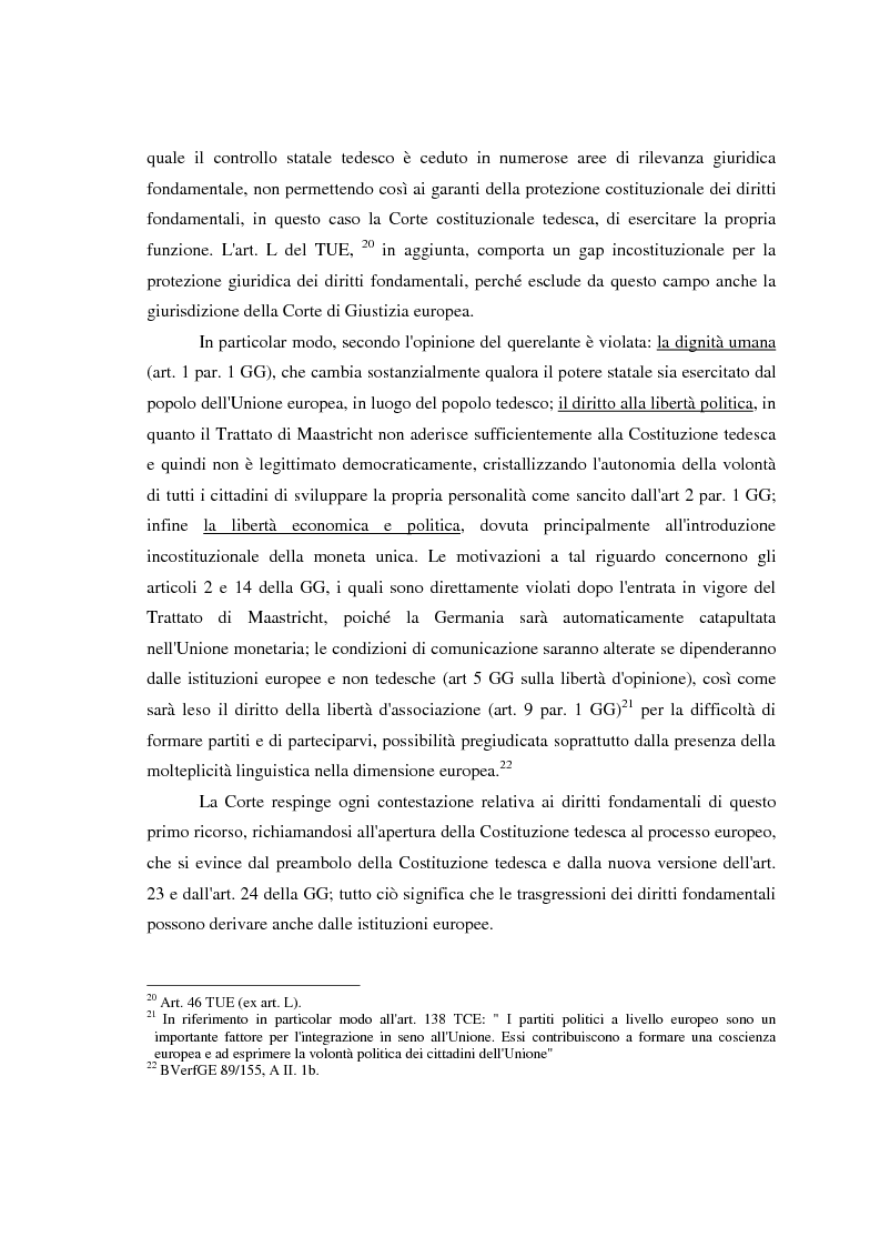 Anteprima della tesi: Maastricht: la legittimità della costruzione europea nel dibattito tedesco, Pagina 15