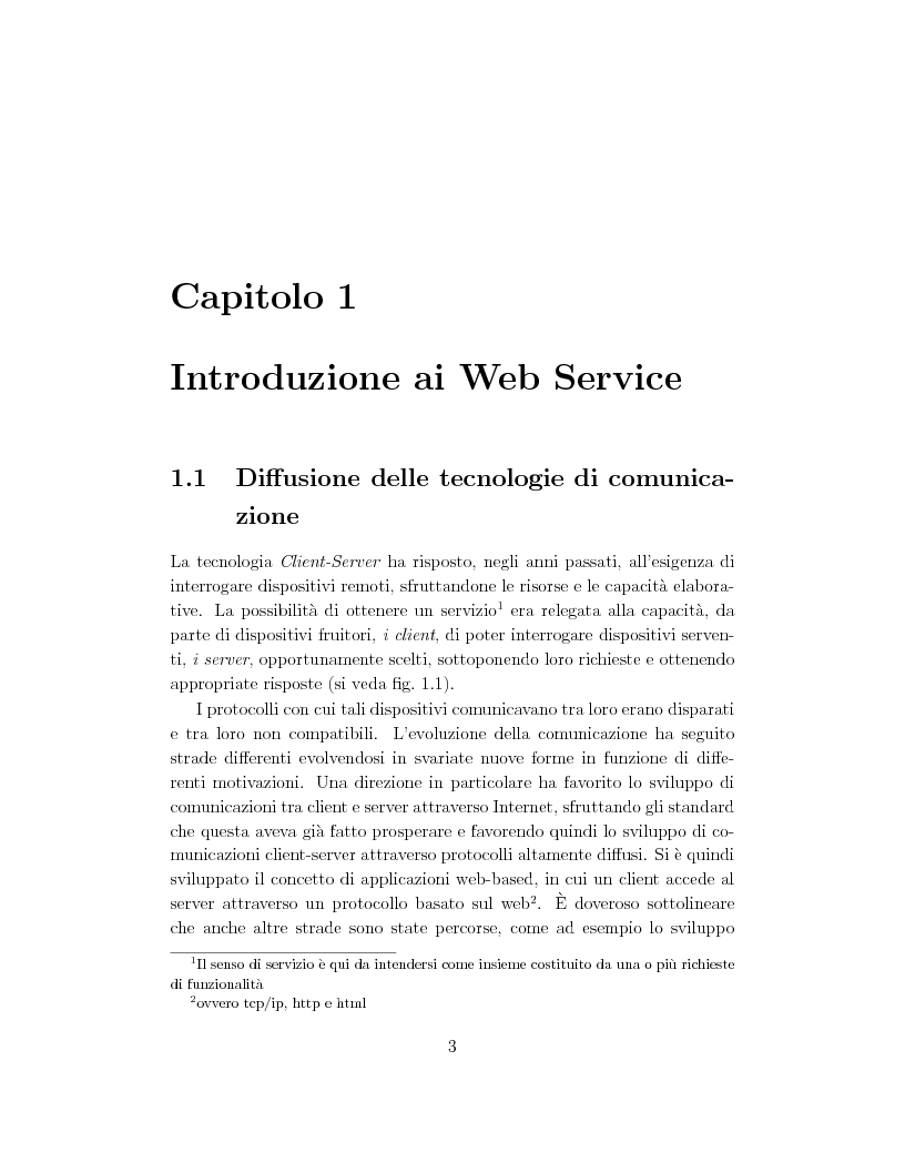 Anteprima della tesi: Progetto e orchestrazione di web services con Uml, Pagina 3