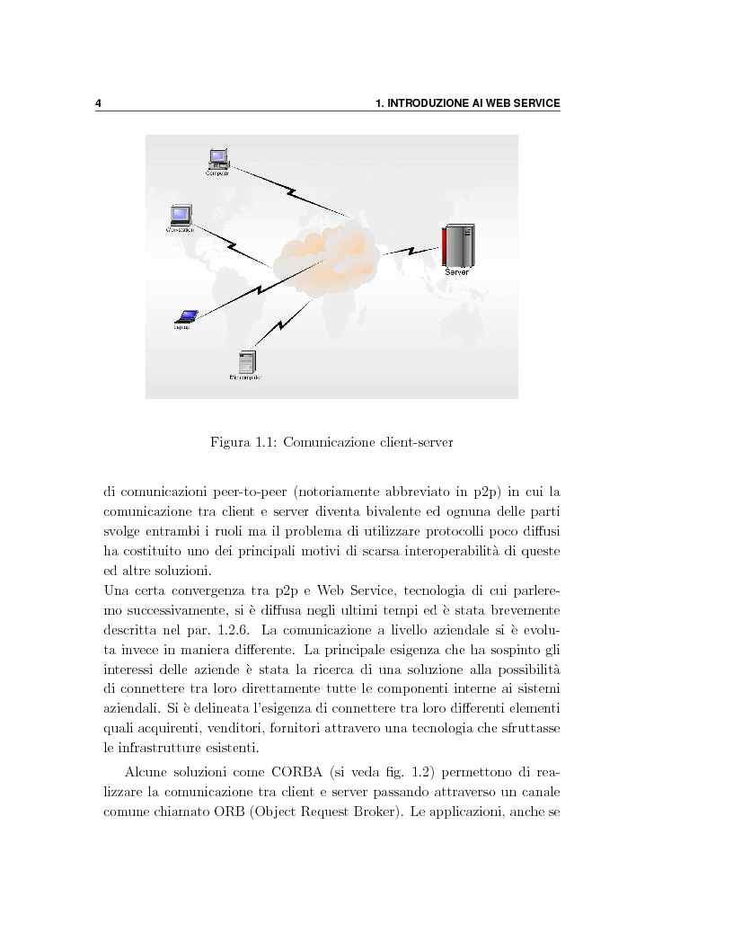 Anteprima della tesi: Progetto e orchestrazione di web services con Uml, Pagina 4
