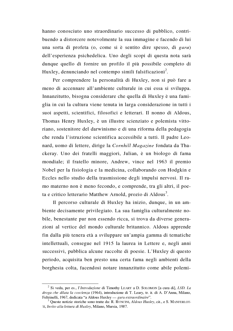 Anteprima della tesi: L'esperienza nuda. Spazio, tempo e colore nella riflessione di A. Huxley, Pagina 2
