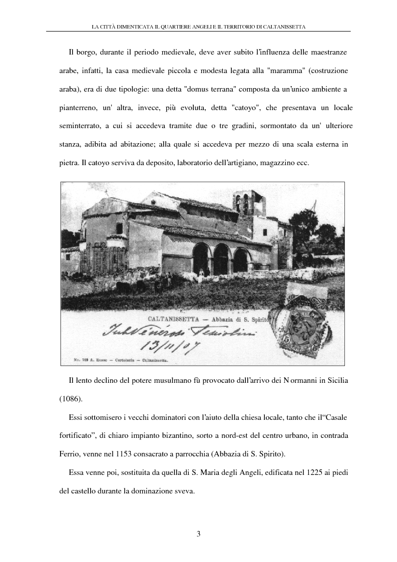 Anteprima della tesi: La città dimenticata: il quartiere Angeli e il territorio di Caltanissetta, Pagina 3