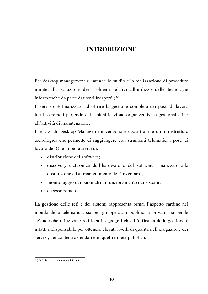 Anteprima della tesi: Gestione dell'utente e del suo desktop in un sistema informativo sanitario, il desktop management, Pagina 5
