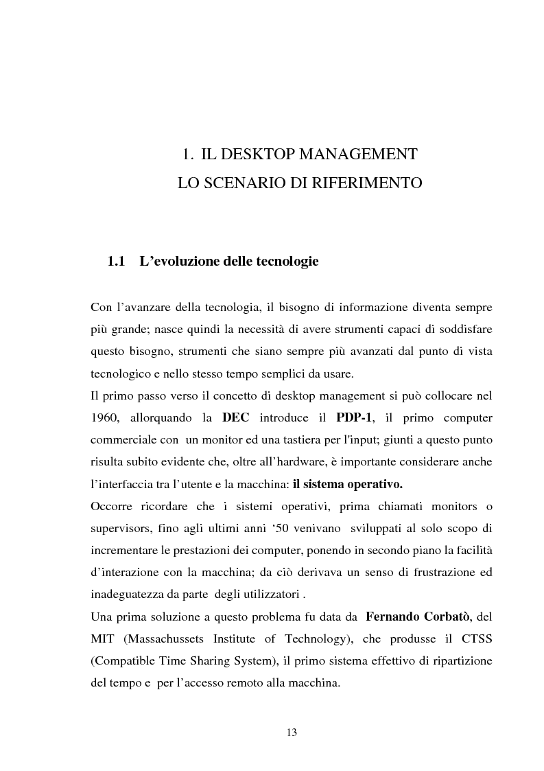 Anteprima della tesi: Gestione dell'utente e del suo desktop in un sistema informativo sanitario, il desktop management, Pagina 8