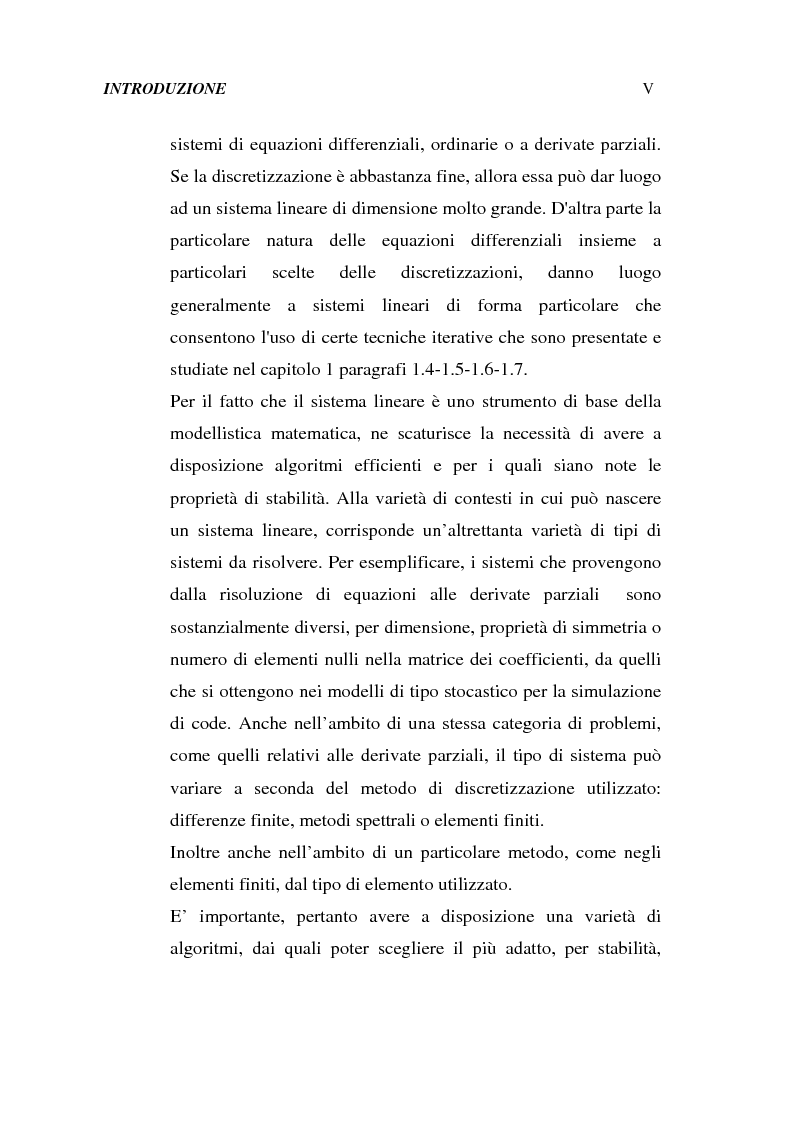 Anteprima della tesi: Metodi iterativi per la risoluzione di sistemi di equazioni lineari. Valutazione delle performance attraverso un codice Visual Basic, Pagina 2