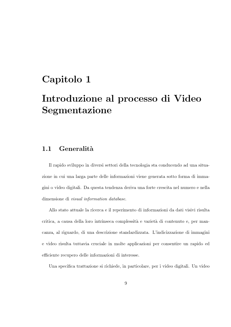 Anteprima della tesi: Uso di tecniche di motion detection per la video segmentazione, Pagina 4