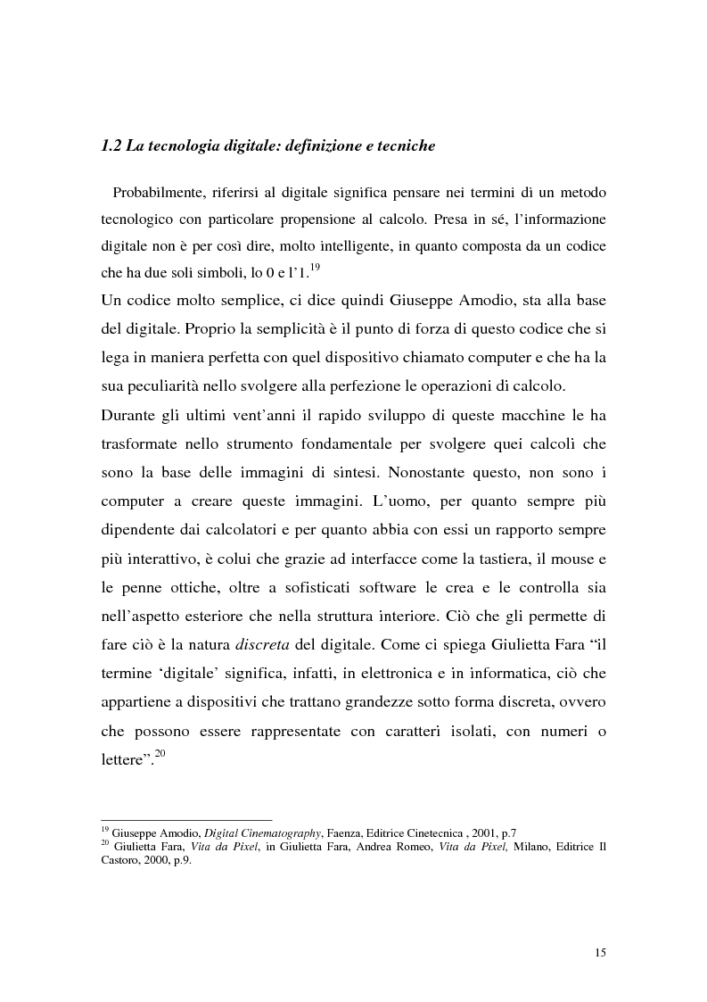 Anteprima della tesi: Influenza delle nuove tecnologie digitali sul cinema contemporaneo, Pagina 12