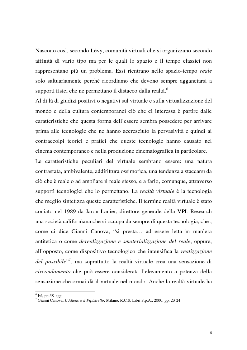 Anteprima della tesi: Influenza delle nuove tecnologie digitali sul cinema contemporaneo, Pagina 3