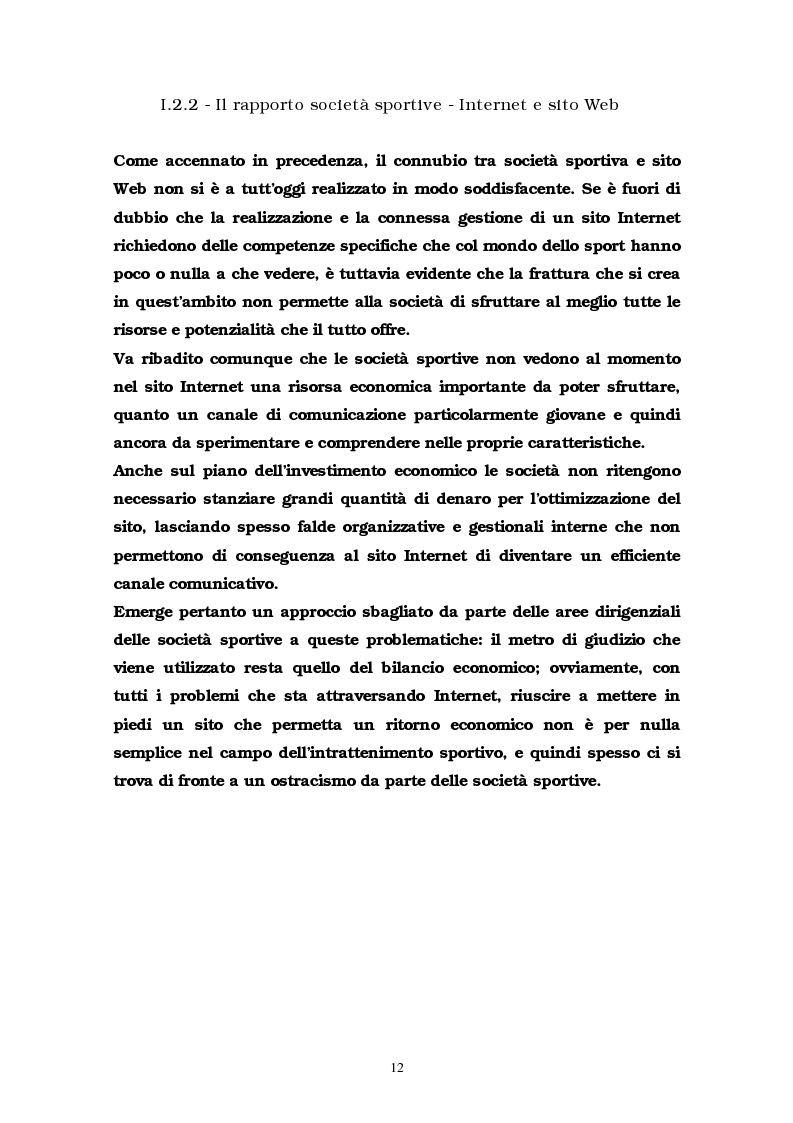 Anteprima della tesi: La comunicazione multimediale nelle società sportive, Pagina 10