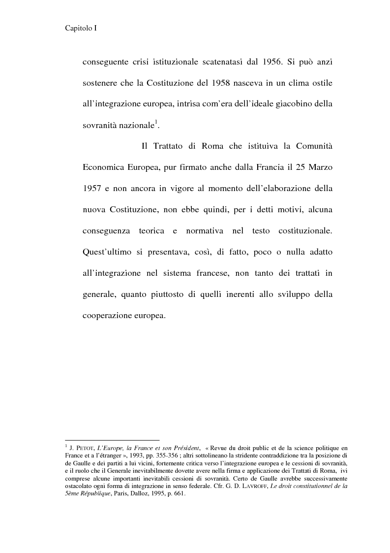Anteprima della tesi: La Costituzione francese del 1958 e l'Unione europea, Pagina 2