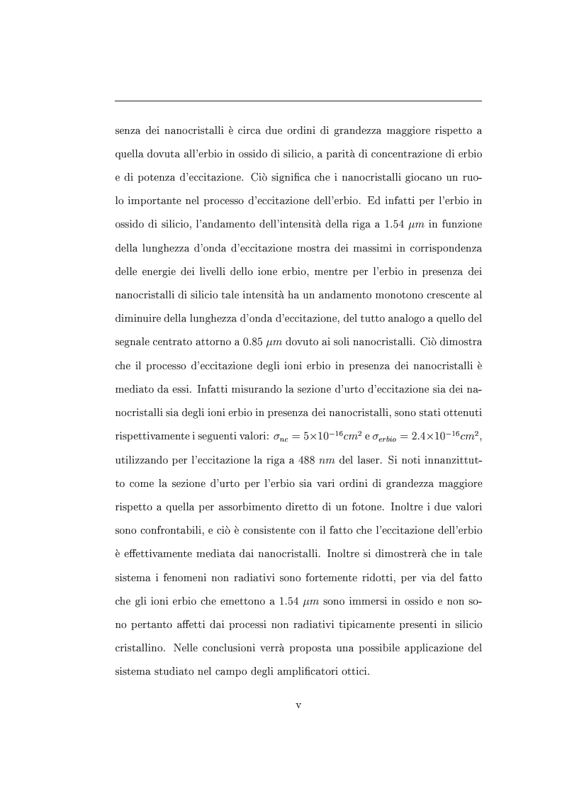 Anteprima della tesi: Interazione tra nanocristalli di silicio e ioni Er, Pagina 5