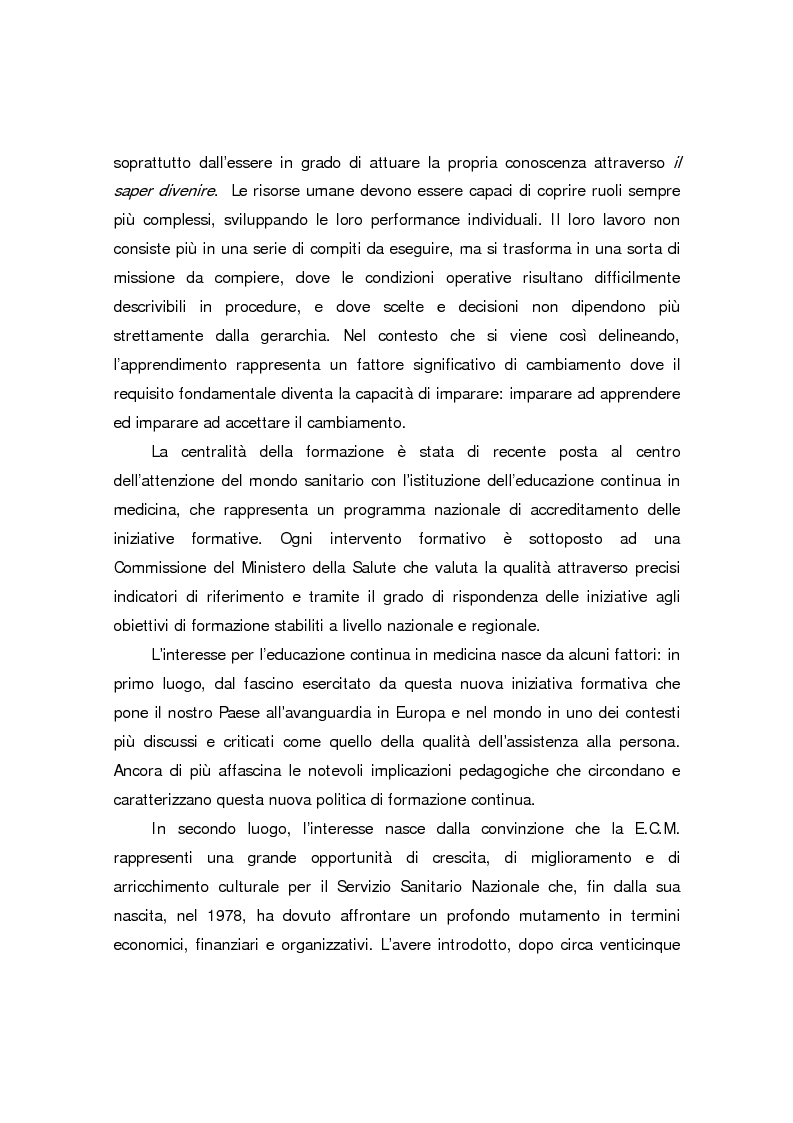 Anteprima della tesi: Formazione continua nella sanità: il programma di educazione continua in sanità, Pagina 2