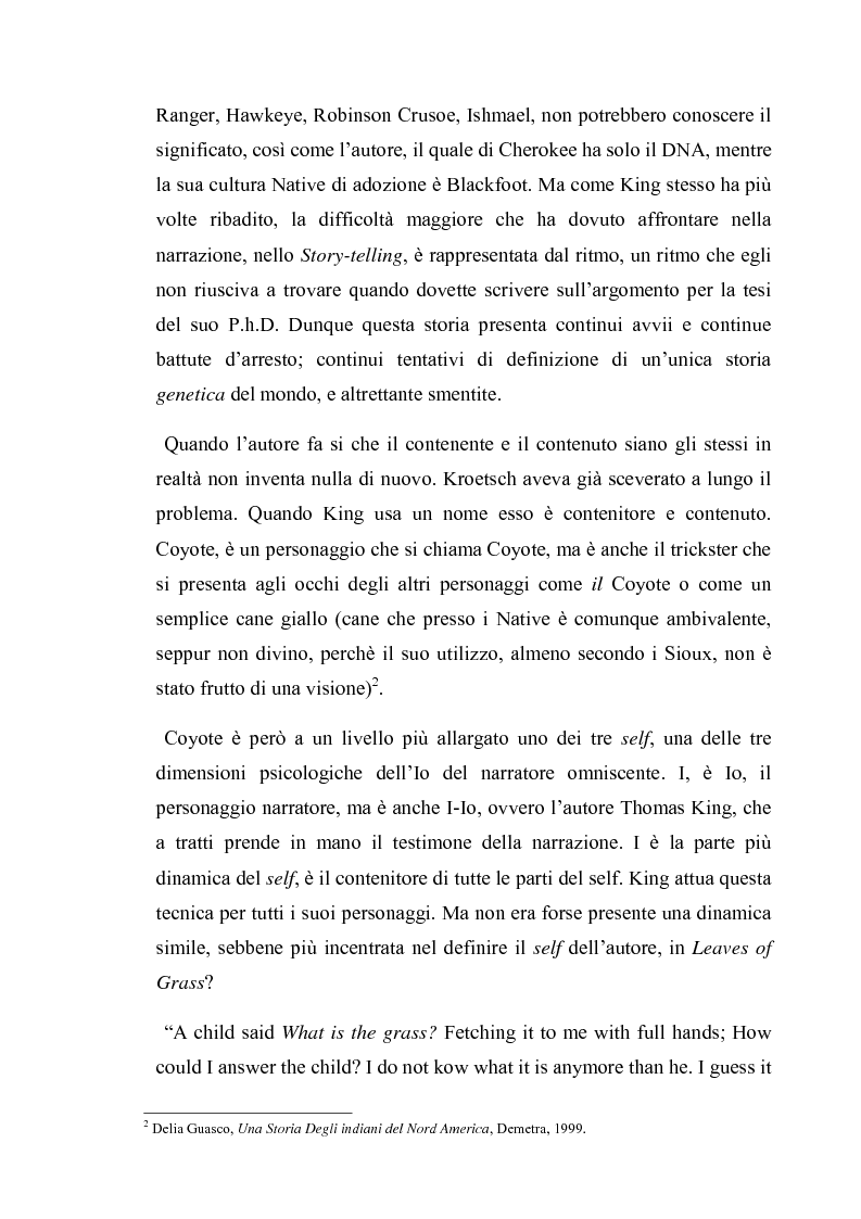 Anteprima della tesi: Thomas King, Green Grass Running Water. Traduzione e commento testuale, Pagina 3