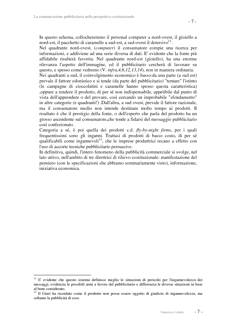Anteprima della tesi: La comunicazione pubblicitaria nella prospettiva costituzionale, Pagina 7