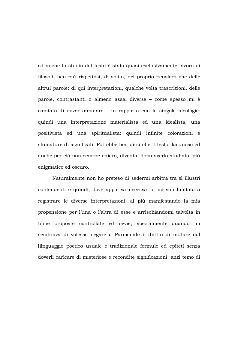Anteprima della tesi: Indice e lessico parmenideo, Pagina 3