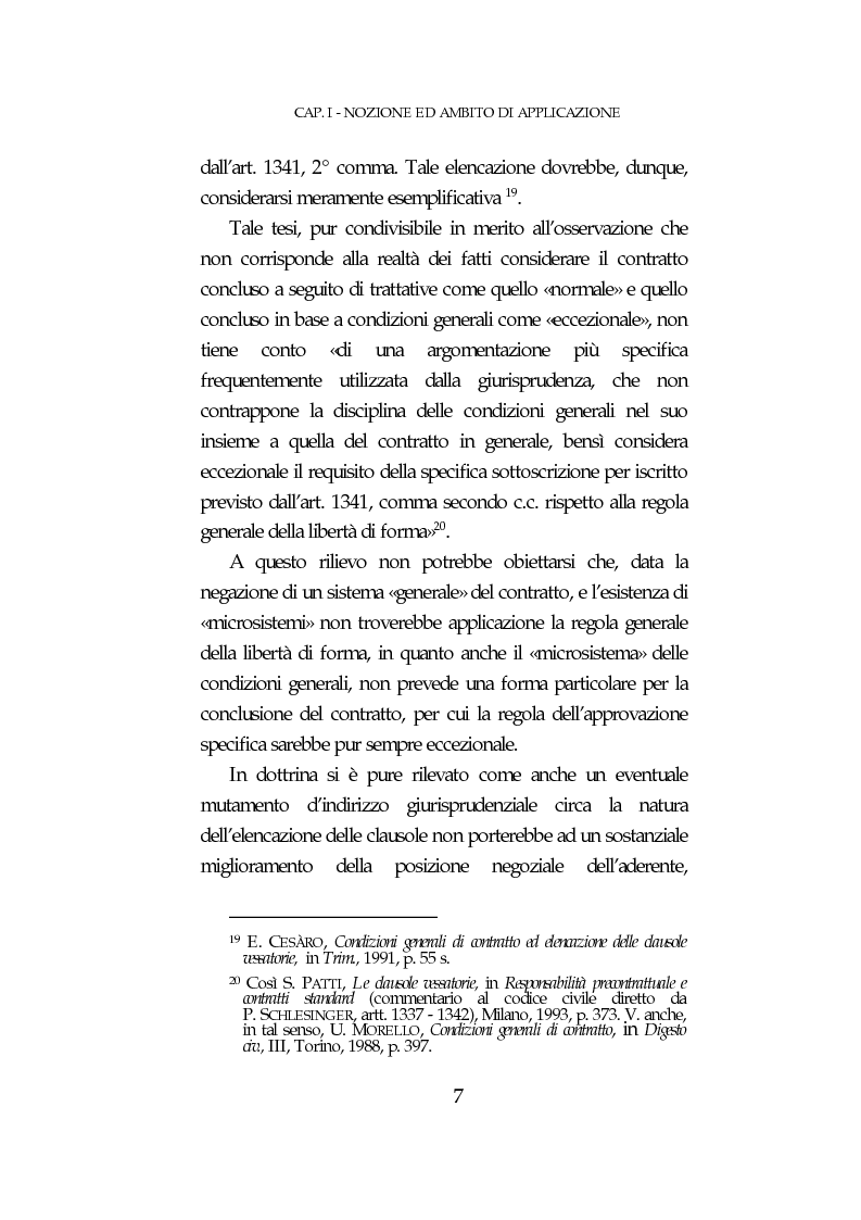 Anteprima della tesi: Clausole vessatorie ed onere di forma, Pagina 9