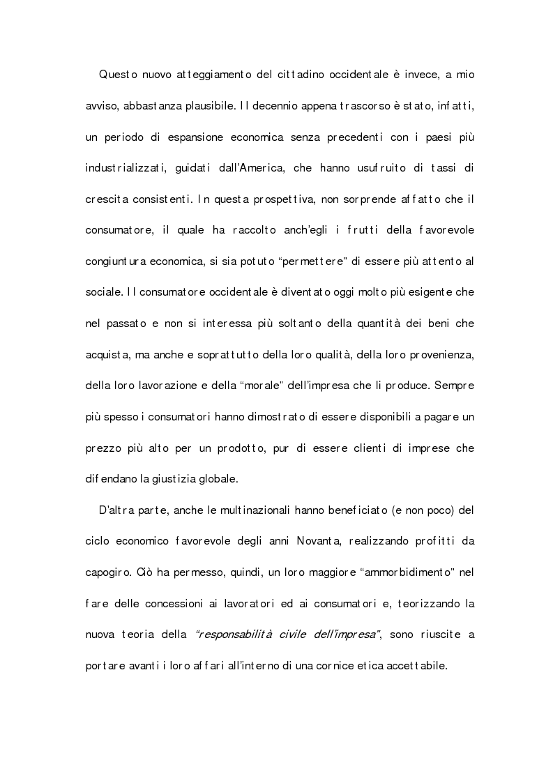 Anteprima della tesi: Il potere dei consumatori e il condizionamento delle strategie delle multinazionali, Pagina 3