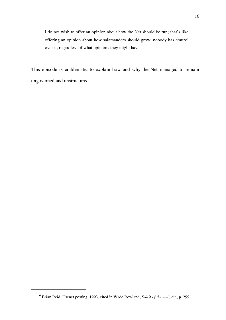 Anteprima della tesi: The Internet as the new American Frontier: ''There where there is no there'', Pagina 13