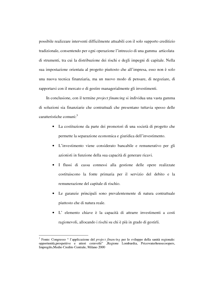 Anteprima della tesi: Le prospettive di applicazione del project financing al settore ospedaliero italiano, Pagina 13