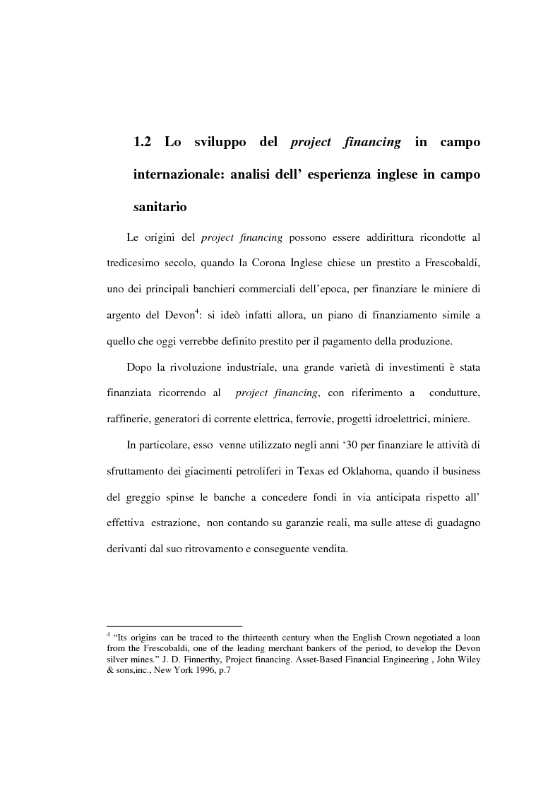 Anteprima della tesi: Le prospettive di applicazione del project financing al settore ospedaliero italiano, Pagina 14